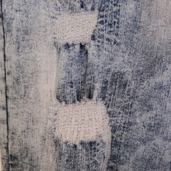 Hustle Skinny Super Stretch Distressed Denim Jeans Sz 34 - Picture 4 of 9